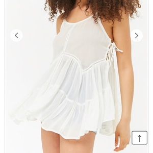NWT Forever 21 Sheer Lace Up Sides Cami